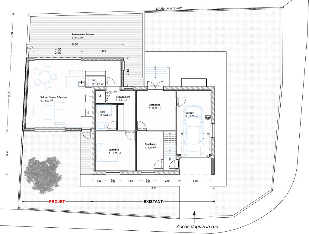 RDC Projet Extension maison individuelle Puy de Dôme - Auvergne Architecture